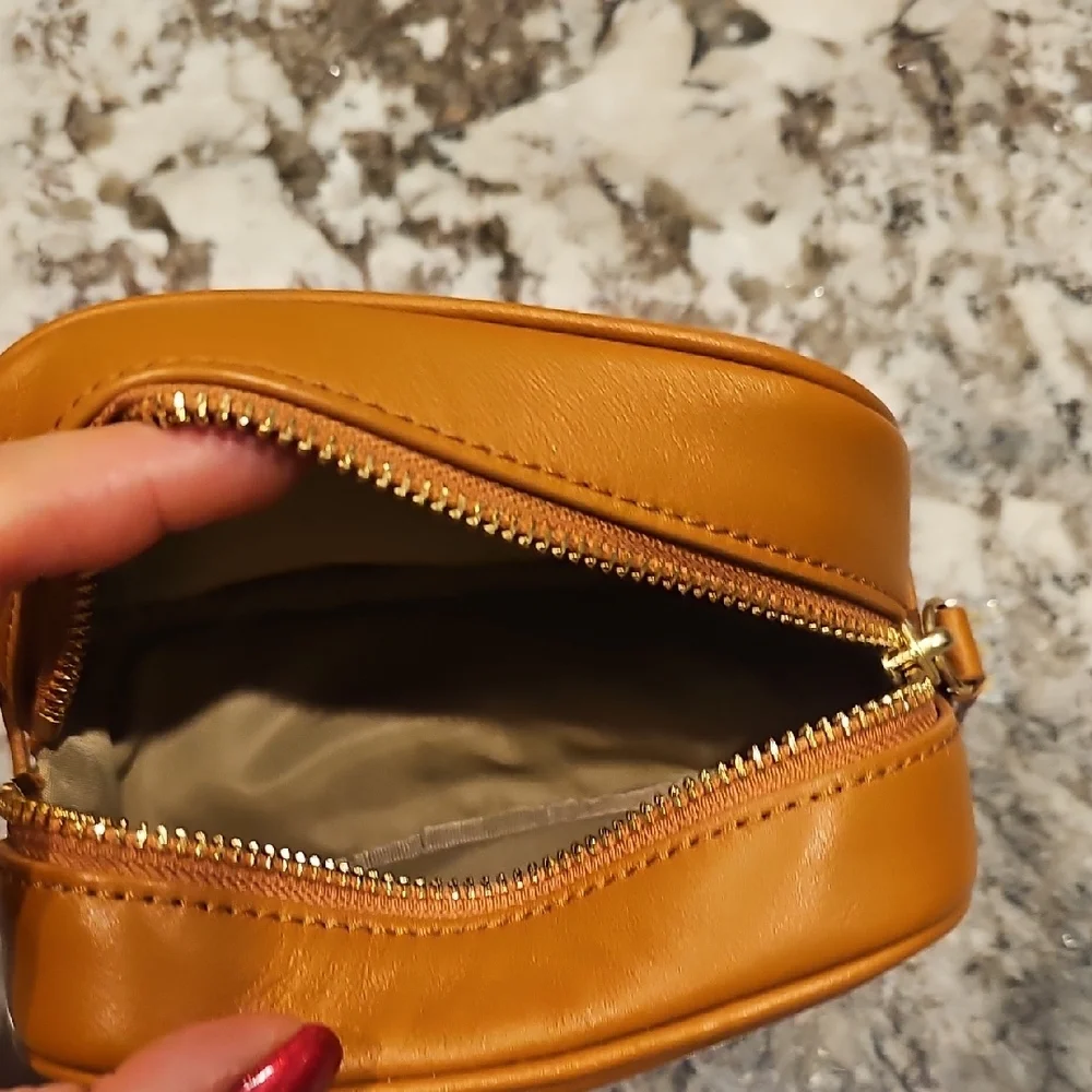 Tory Burch Brown Leather Case Pouch